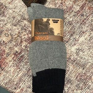 High Country Thermal Wool Socks - Gray and Black
